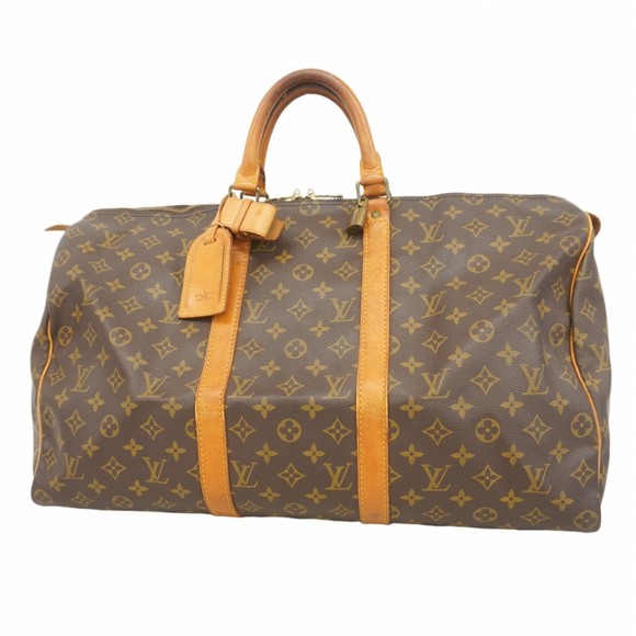 LOUIS VUITTON Brown Monogram Keepall 50 Boston Bag - Picture 1 of 15